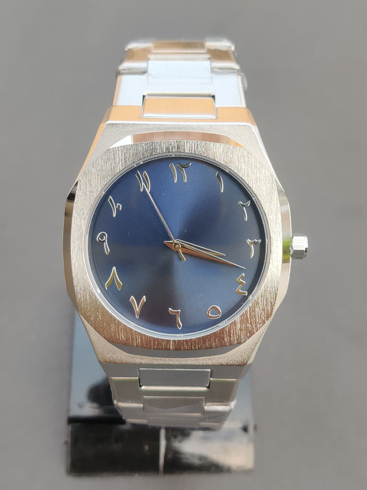 Silver Aura watch- Blue Dial Edition
