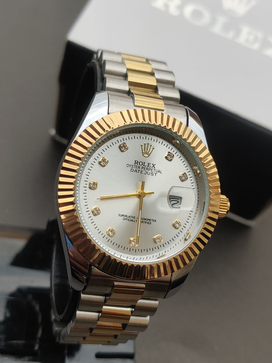 Rolex Datejust Two-Tone – Silver Dial with Diamond Markers