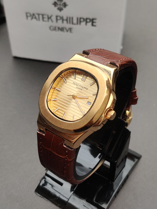 Patek Philippe Nautilus Gold Leather – Genève Edition