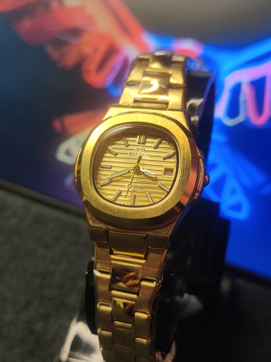 Bestwin Golden Dial- Golden Ladies Watch