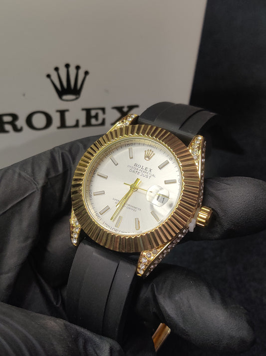 RLX diamonds silicon strap- White dial