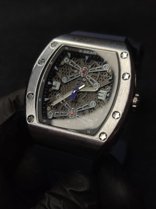 X-Gear blue silicon strap- Black dial